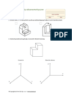 Karta Pracy Rzuty Aksonometryczne