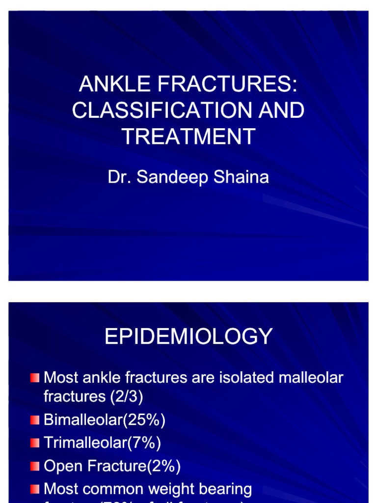Potts Classification of Ankle Fractures | PDF | Wellness | Technology ...