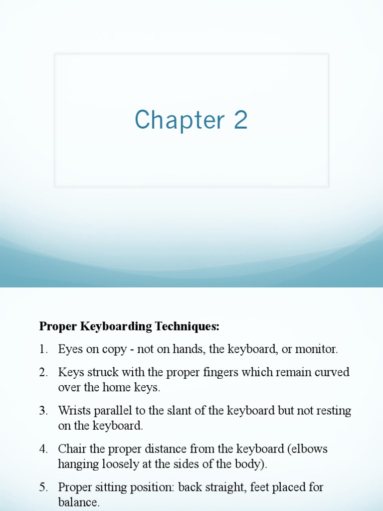 Keyboarding Techniques 4. Typing PDF