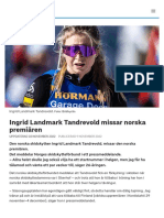 Ingrid Landmark Tandrevold Missar Norska Premiären - SVT Sport