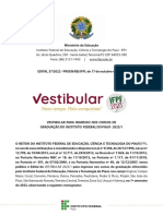 Vestibular IFPI 2023/1 oferta 2.265 vagas em 58 cursos