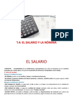 El salario y la nómina: conceptos, tipos, fijación, estructura y garantías