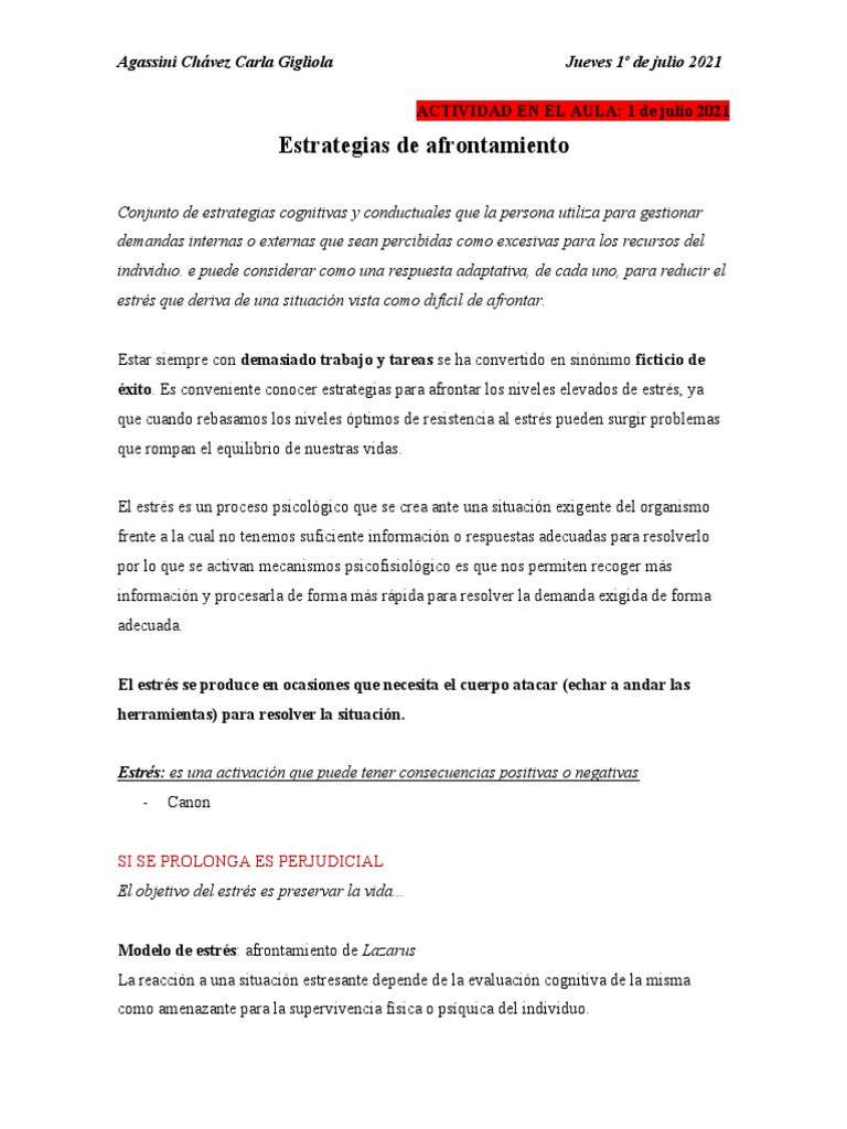 Estrategias para Gestionar el Estrés | PDF | Crecimiento personal y ...