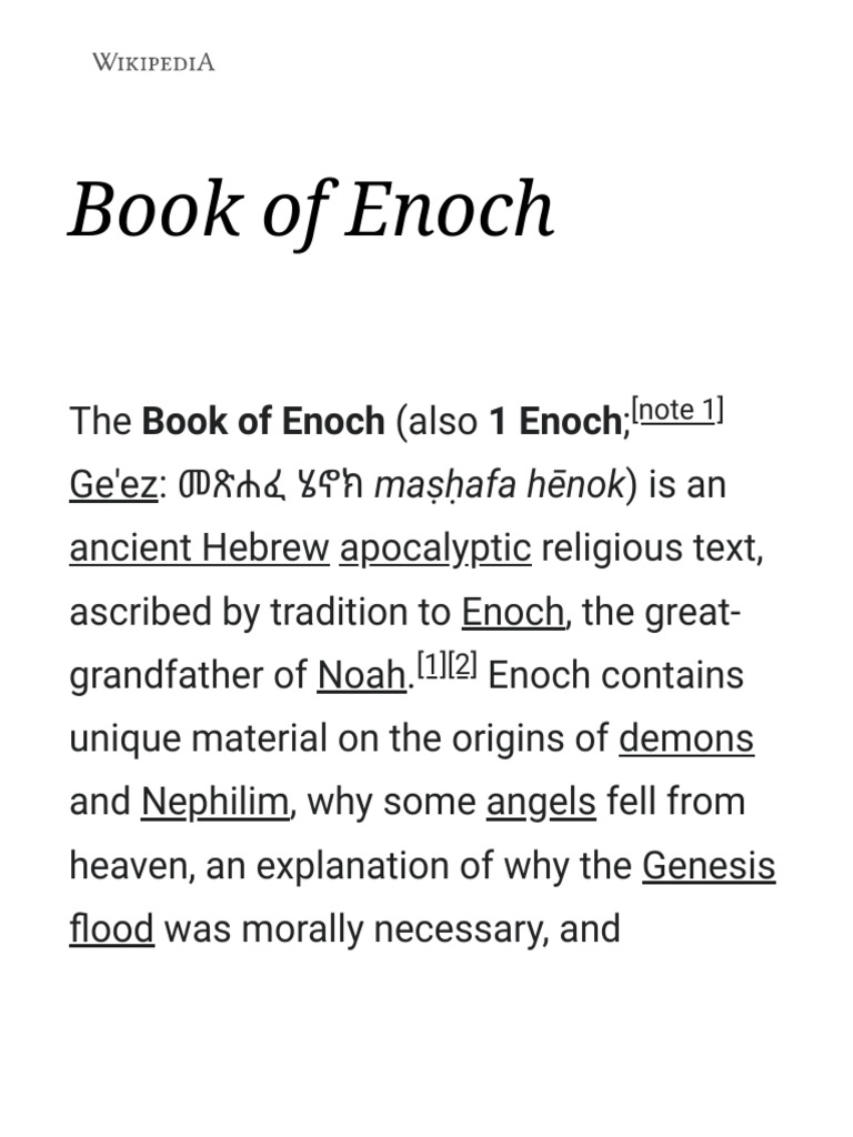 book of enoch in the bible