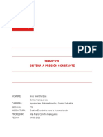 Sistema de presión constante automatizado para industrias