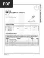 KSA1013 PNP Epitaxial Silicon Transistor: Features