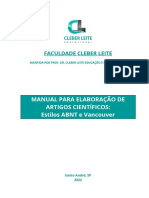 Manual para Elaboração de Artigos Científicos - ABNT e Vancouver