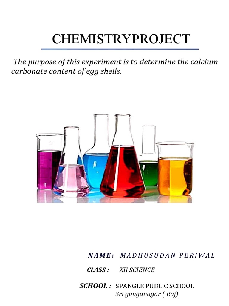 Chemistry Investigatory File Handmade New PDF Egg As Food Titration
