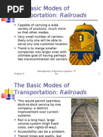 The Basic Modes of Transportation: Railroads: Management of Business Logistics, 7 Ed. 1