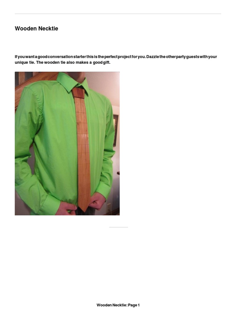Wooden Necktie | PDF | Necktie | Woodworking