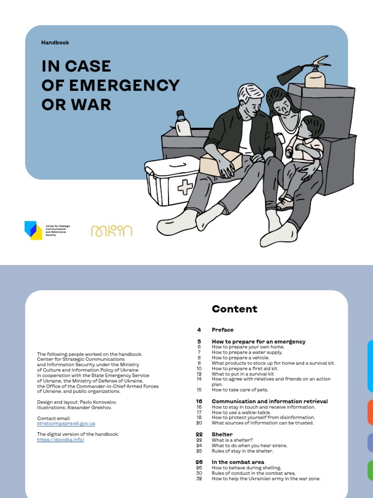 Preparing For Emergencies A Handbook On How Citizens Can Get Ready For