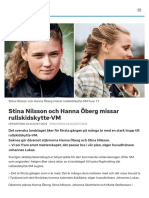 Stina Nilsson Och Hanna Öberg Missar rullskidskytte-VM - SVT Sport