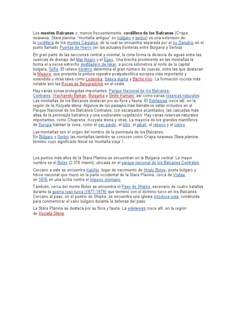 La cordillera de los Balcanes: geografía, flora, fauna y significado ...