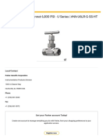 4A-U6LR-G-SS-HT - Needle Valve, Union Bonnet 6,000 PSI - U Series - Parker NA