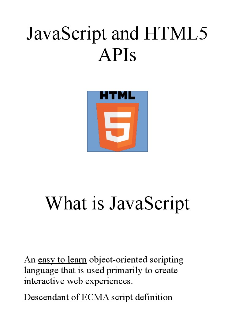 Javascript and HTML 5 API | PDF | J Query | Html5