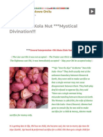 Obi Abata Kola Nut - Mystical Divination!!! - Chief Yagbe Awolowo Onilu