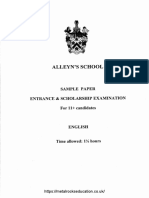 Alleyns 11 English Sample Paper 6