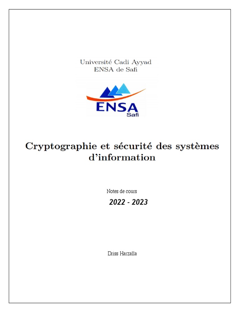 Concepts de sécurité informatique expliqués | PDF | Cryptage | Cryptanalyse