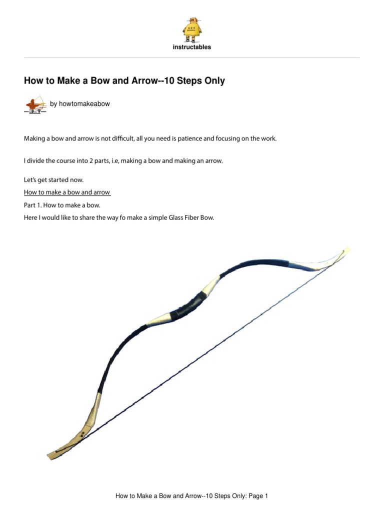 DIY Bow and Arrow in 10 Easy Steps | PDF | Bow And Arrow | Arrow