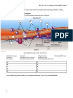 BIOL-111: Lab 8 – Membrane Structure & Transport