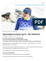 Sprintstjärnan Byter Sport - Blir Skidskytt - SVT Sport
