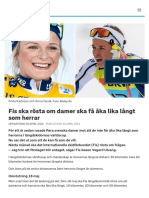 Fis Ska Rösta Om Damer Ska Få Åka Lika Långt Som Herrar - SVT Sport