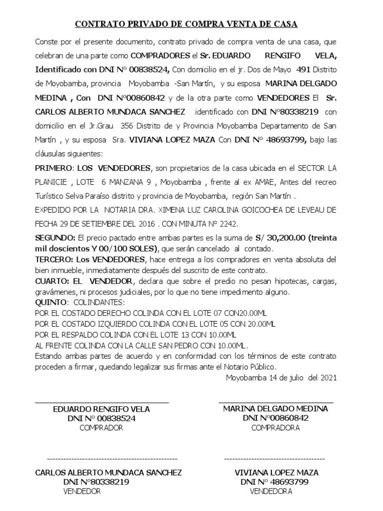 Compra Venta De Casa Descargar Gratis Pdf Ley Común