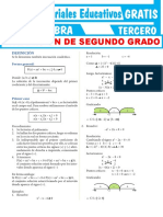 Inecuación de Segundo Grado para Tercer Grado de Secundaria