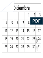 Calendario Diciembre