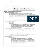 Successful Classroom Management Reflection Key Components 1