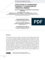 (2021) Hernández, Jaramillo, Hernández - Relación entre el compromiso organizacional y la rotación de personal obrero