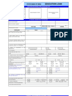 SBI Scholar Loan - Application Form