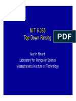 MIT 6.035 Top-Down Parsing Guide