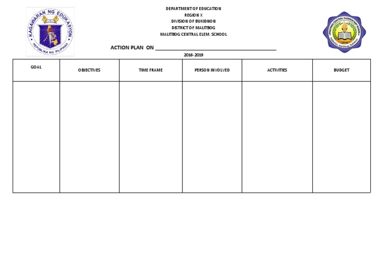 Action Plan Format-Welda | PDF