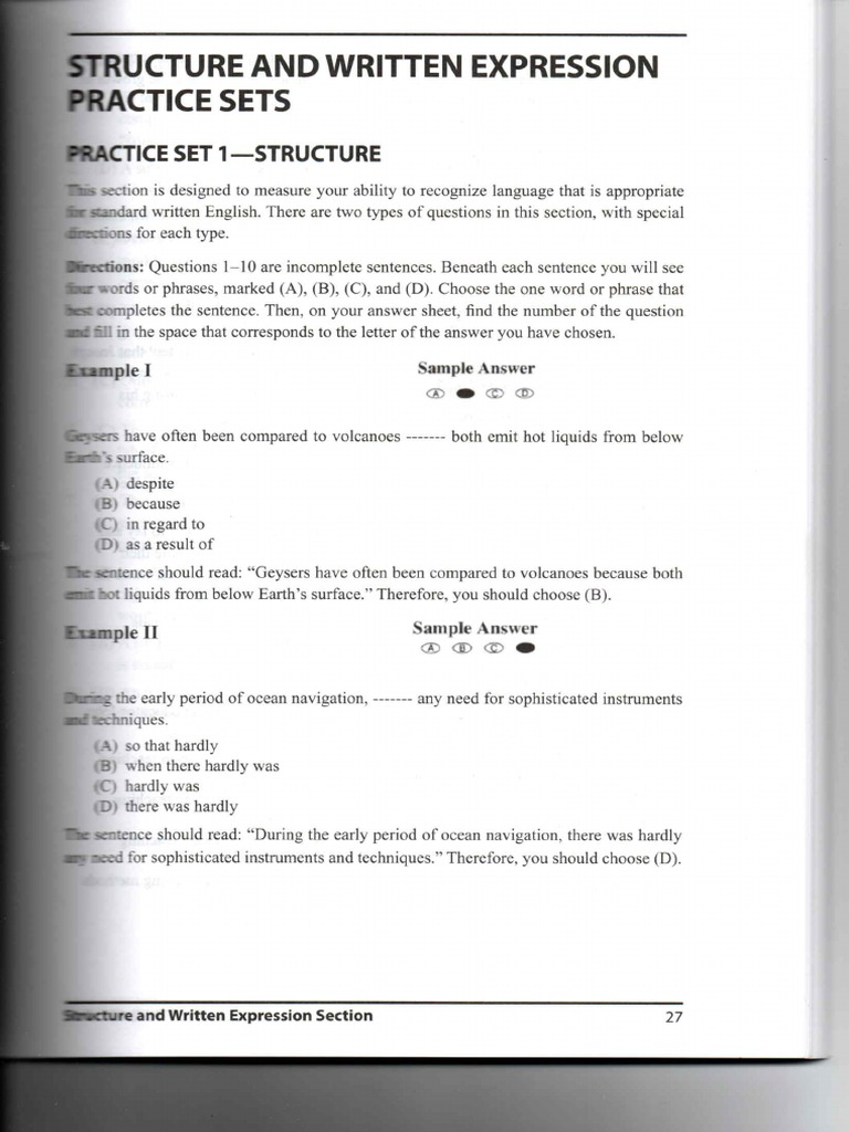 1 set 1 structure and written expression exercises class pdf