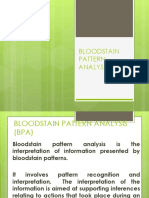 Bloodstain Pattern Analysis (Bpa)