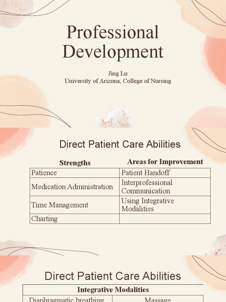 Professional Development Presentation | PDF | Nursing | Leadership