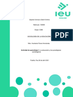 Actividad de Aprendizaje 3. La Educación y Los Paradigmas Sociológicos