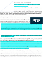 Crisis Económica o Crisis de Conciencia