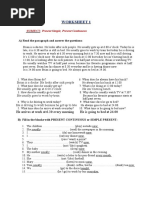 Exercises - SimplePresente Tense - Present Progressive - Modal Verbs1