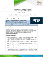 Guía de Actividades y Rúbrica de Evaluación - Unidad 2 - Fase 4 - Estado de Resultados e Indicadores Financieros