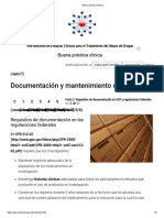 Documentación y Mantenimiento de Registros: Buena Práctica Clínica