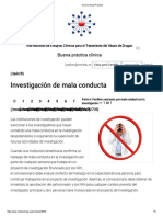 Investigación de Mala Conducta: Buena Práctica Clínica