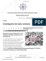 Investigación de Mala Conducta: Buena Práctica Clínica