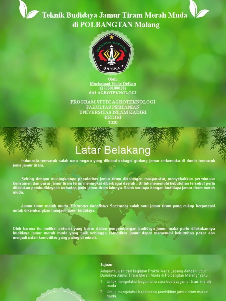 Natural Green Background PowerPoint Templates PDF