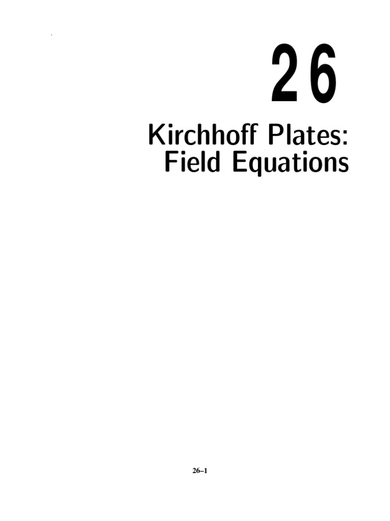 Kirchhoff Plate Theory Overview | PDF | Bending | Stress (Mechanics)