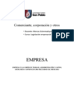 Comerciante, Corporación y Otros: - Docente: Marcos Estremadoyro Agramonte - Curso: Legislación Empresarial