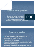 Evaluar para Aprender