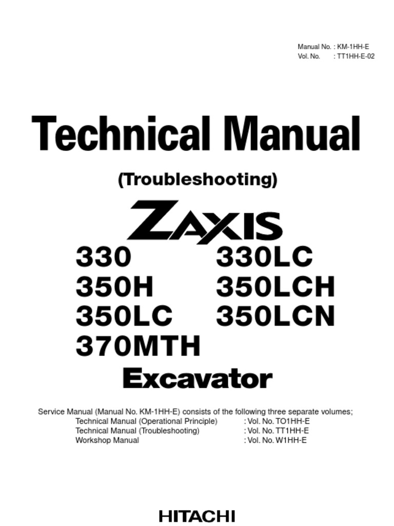 ZX330 Technical Manual Troubleshooting TT1HH-E-02 (070621 - 1) - 1