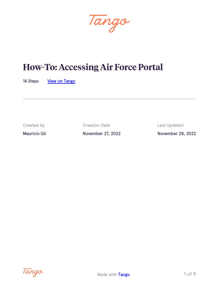 HowTo Accessing Air Force Portal PDF